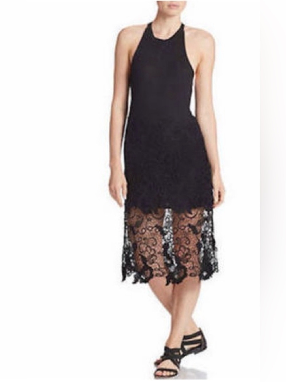 Free People Nora Crochet Lace Tank Midi Dress - Picture 2 of 14